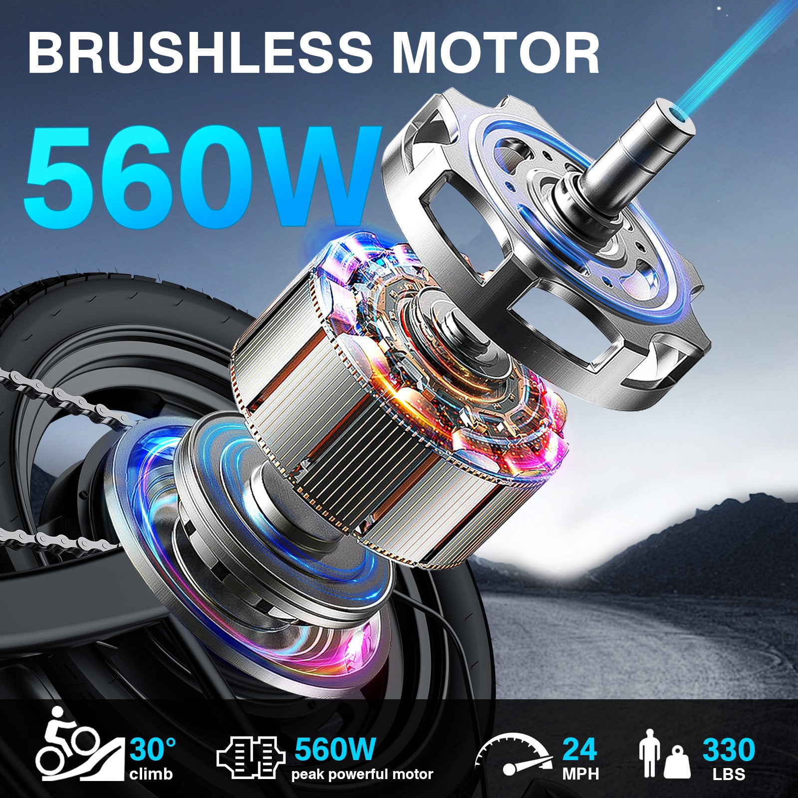 Folding Electric Bike for Adults and Teens, 560W Motor 24MPH Compact Commuter Ebike, 32 Miles Range, 48V 10Ah Battery, 3-Level Pedal Assist, 14" Foldable Mini Electric Bicycle, UL 2849 Certified Folding Electric Bike for Adults and Teens, 560W Motor 24MPH Compact Commuter Ebike, 32 Miles Range, 48V 10Ah Battery, 3-Level Pedal Assist, 14" Foldable Mini Electric Bicycle, UL 2849 Certified