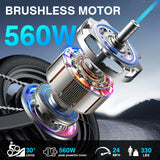 Folding Electric Bike for Adults and Teens, 560W Motor 24MPH Compact Commuter Ebike, 32 Miles Range, 48V 10Ah Battery, 3-Level Pedal Assist, 14" Foldable Mini Electric Bicycle, UL 2849 Certified Folding Electric Bike for Adults and Teens, 560W Motor 24MPH Compact Commuter Ebike, 32 Miles Range, 48V 10Ah Battery, 3-Level Pedal Assist, 14" Foldable Mini Electric Bicycle, UL 2849 Certified