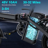 Folding Electric Bike for Adults and Teens, 560W Motor 24MPH Compact Commuter Ebike, 32 Miles Range, 48V 10Ah Battery, 3-Level Pedal Assist, 14" Foldable Mini Electric Bicycle, UL 2849 Certified Folding Electric Bike for Adults and Teens, 560W Motor 24MPH Compact Commuter Ebike, 32 Miles Range, 48V 10Ah Battery, 3-Level Pedal Assist, 14" Foldable Mini Electric Bicycle, UL 2849 Certified