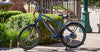 Electric commuter bicycle parked outdoors