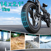 14 Inch Folding Electric Bicycle, 400W Adult Electric Bicycle, 48V 10.4Ah,Top Speed 18Mph, Dual Disc Brake Safety System, 3-Speed Riding, Front Fork With Shock Absorption, Black