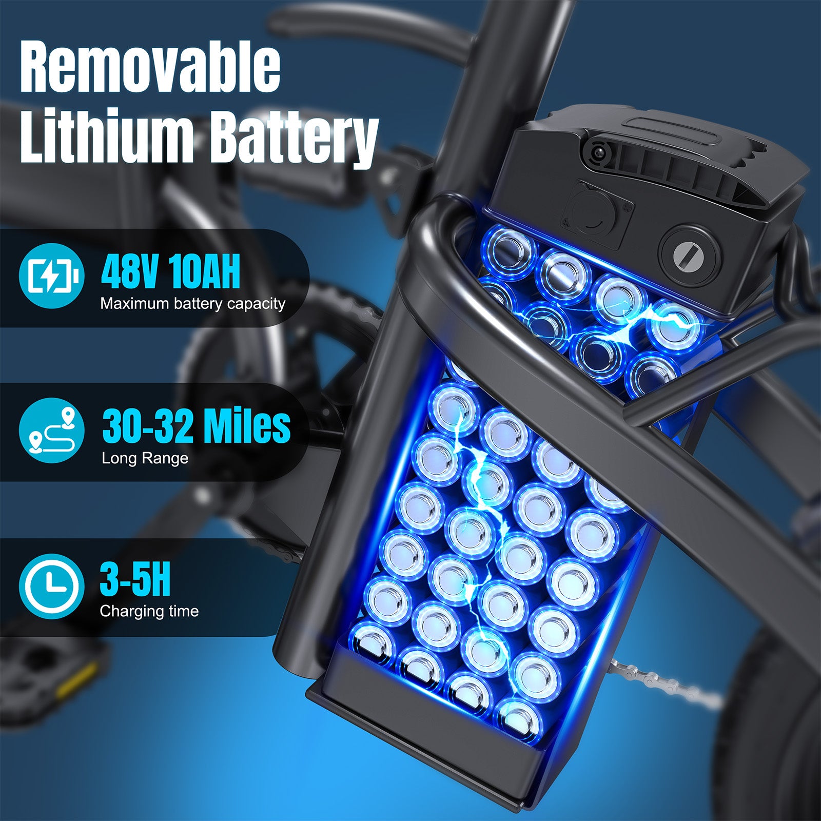 Folding Electric Bike for Adults and Teens, 560W Motor 24MPH Compact Commuter Ebike, 32 Miles Range, 48V 10Ah Battery, 3-Level Pedal Assist, 14" Foldable Mini Electric Bicycle, UL 2849 Certified